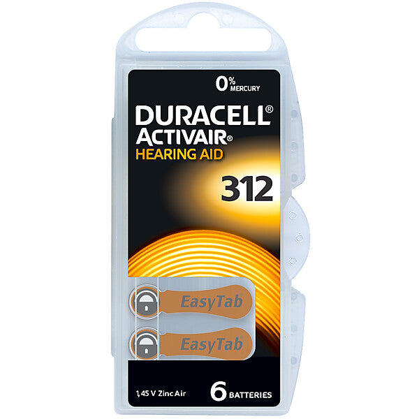 Hückmann Hörgerätebatterie 1,4V 312Activair Duracell PR41 (Bli.6)